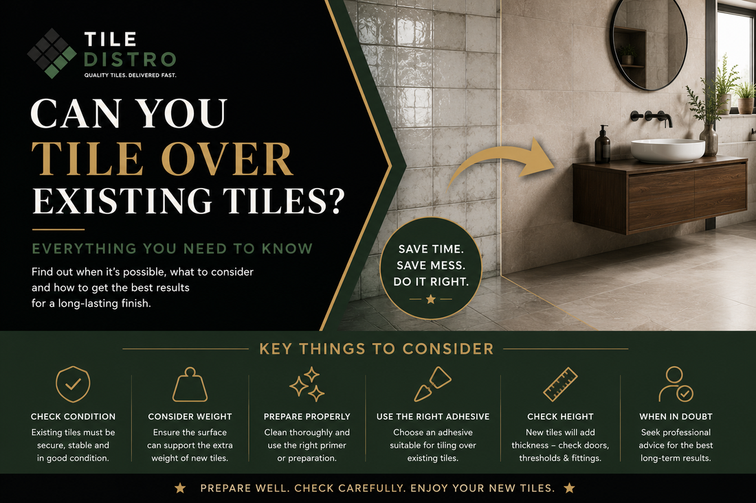 Can you tile over existing tiles?