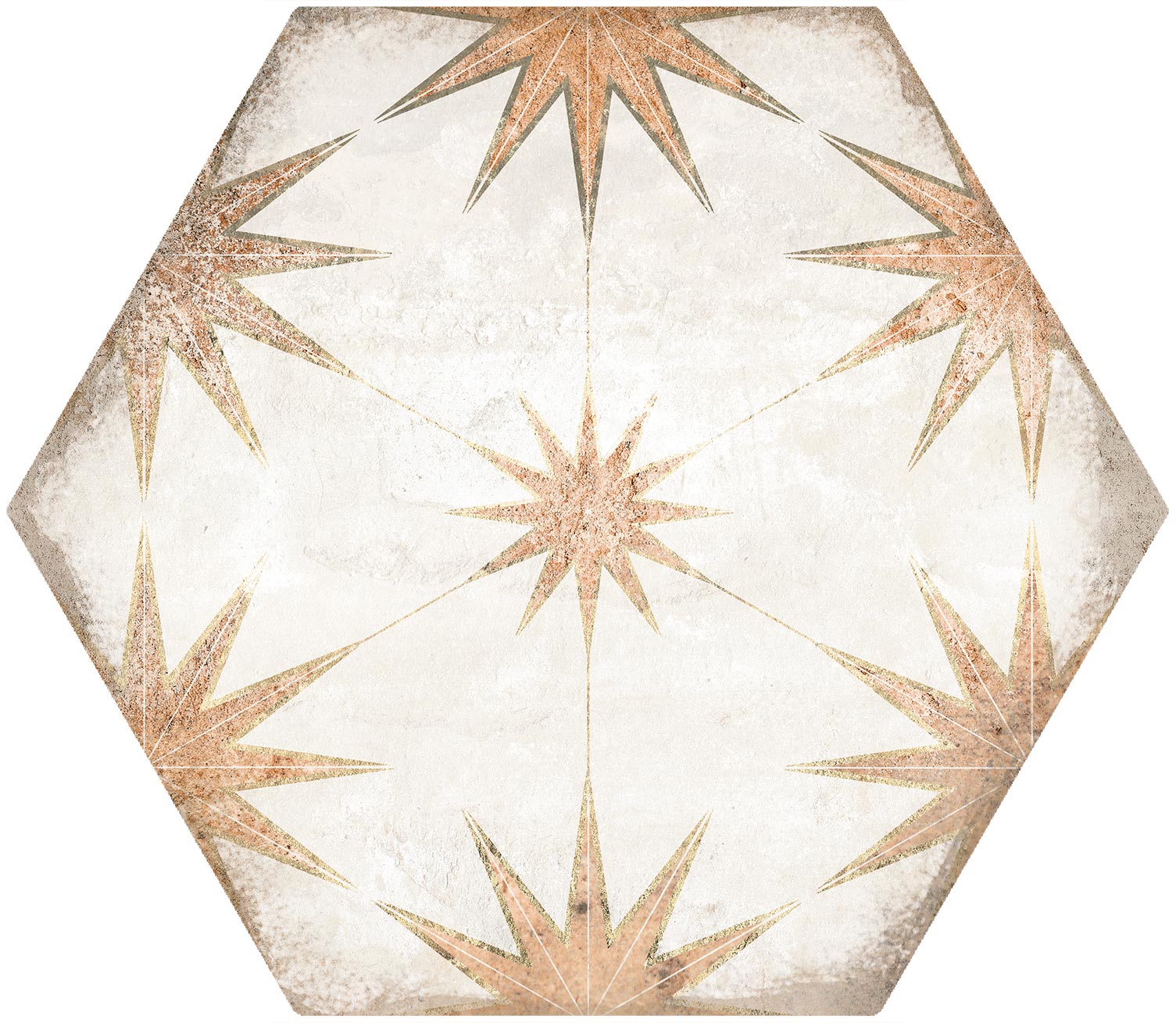 Antique Hex Cotto Décor tile from The Tile Distro